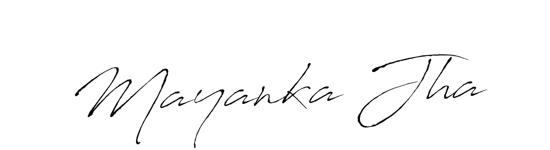 Make a beautiful signature design for name Mayanka Jha. With this signature (Antro_Vectra) style, you can create a handwritten signature for free. Mayanka Jha signature style 6 images and pictures png