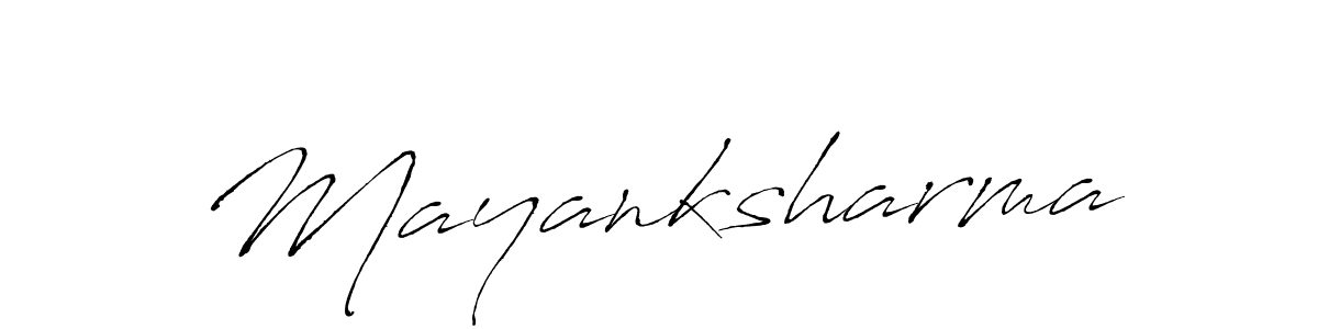 Design your own signature with our free online signature maker. With this signature software, you can create a handwritten (Antro_Vectra) signature for name Mayanksharma. Mayanksharma signature style 6 images and pictures png