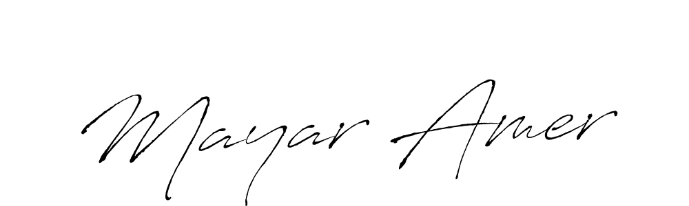 Use a signature maker to create a handwritten signature online. With this signature software, you can design (Antro_Vectra) your own signature for name Mayar Amer. Mayar Amer signature style 6 images and pictures png