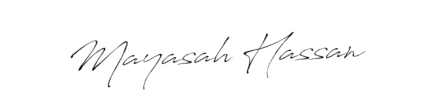 You should practise on your own different ways (Antro_Vectra) to write your name (Mayasah Hassan) in signature. don't let someone else do it for you. Mayasah Hassan signature style 6 images and pictures png