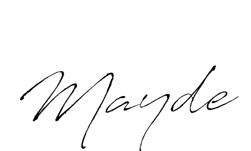 Design your own signature with our free online signature maker. With this signature software, you can create a handwritten (Antro_Vectra) signature for name Mayde. Mayde signature style 6 images and pictures png