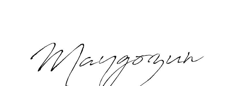 Make a beautiful signature design for name Maygozun. With this signature (Antro_Vectra) style, you can create a handwritten signature for free. Maygozun signature style 6 images and pictures png