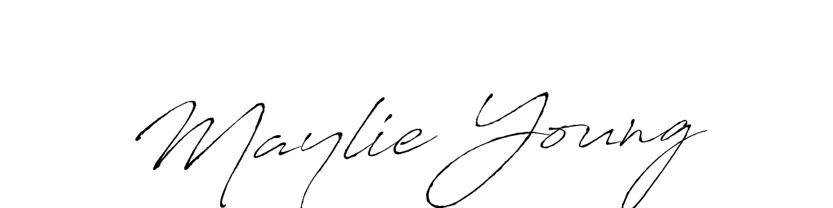 Make a beautiful signature design for name Maylie Young. With this signature (Antro_Vectra) style, you can create a handwritten signature for free. Maylie Young signature style 6 images and pictures png