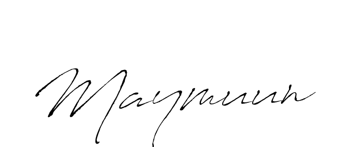 Create a beautiful signature design for name Maymuun. With this signature (Antro_Vectra) fonts, you can make a handwritten signature for free. Maymuun signature style 6 images and pictures png