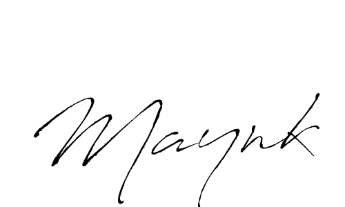 Make a beautiful signature design for name Maynk. With this signature (Antro_Vectra) style, you can create a handwritten signature for free. Maynk signature style 6 images and pictures png