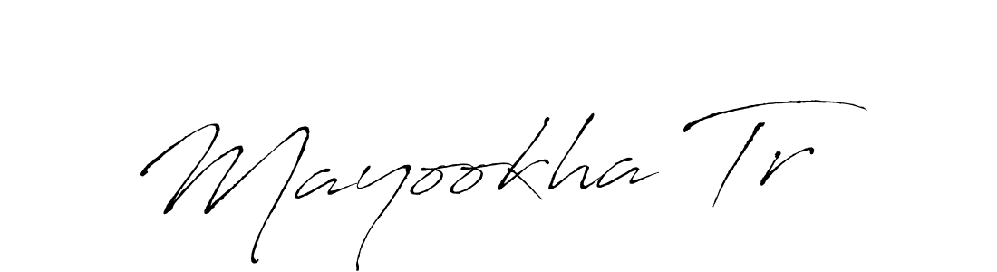 Mayookha Tr stylish signature style. Best Handwritten Sign (Antro_Vectra) for my name. Handwritten Signature Collection Ideas for my name Mayookha Tr. Mayookha Tr signature style 6 images and pictures png