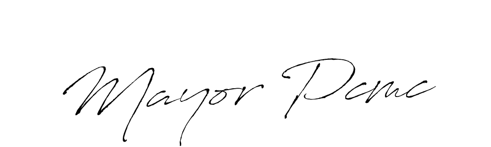 How to make Mayor Pcmc signature? Antro_Vectra is a professional autograph style. Create handwritten signature for Mayor Pcmc name. Mayor Pcmc signature style 6 images and pictures png