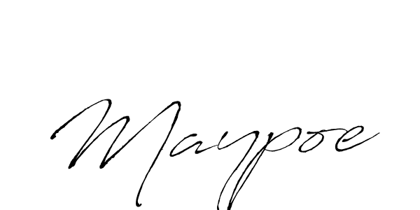 You should practise on your own different ways (Antro_Vectra) to write your name (Maypoe) in signature. don't let someone else do it for you. Maypoe signature style 6 images and pictures png