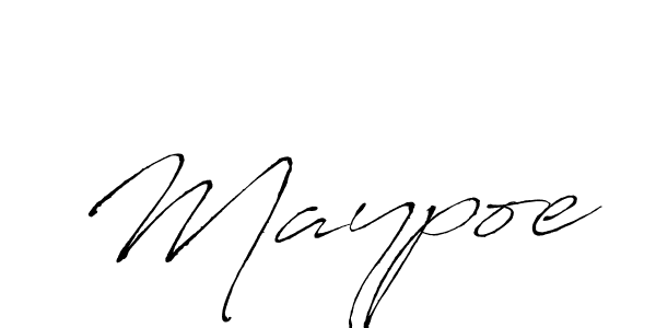 You should practise on your own different ways (Antro_Vectra) to write your name (Maypoe) in signature. don't let someone else do it for you. Maypoe signature style 6 images and pictures png