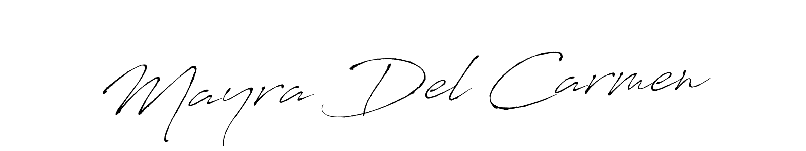 Create a beautiful signature design for name Mayra Del Carmen. With this signature (Antro_Vectra) fonts, you can make a handwritten signature for free. Mayra Del Carmen signature style 6 images and pictures png