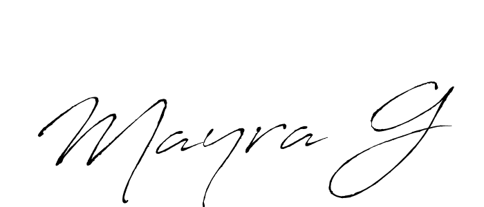 How to make Mayra G signature? Antro_Vectra is a professional autograph style. Create handwritten signature for Mayra G name. Mayra G signature style 6 images and pictures png