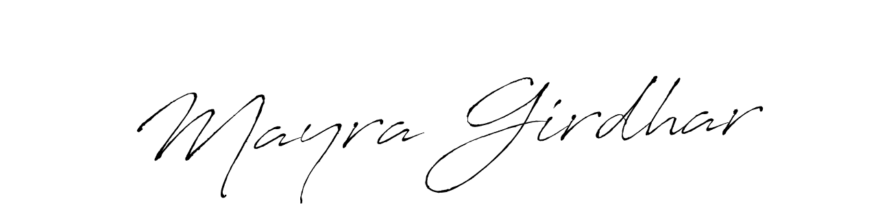 How to make Mayra Girdhar signature? Antro_Vectra is a professional autograph style. Create handwritten signature for Mayra Girdhar name. Mayra Girdhar signature style 6 images and pictures png