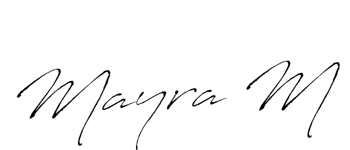 Similarly Antro_Vectra is the best handwritten signature design. Signature creator online .You can use it as an online autograph creator for name Mayra M. Mayra M signature style 6 images and pictures png