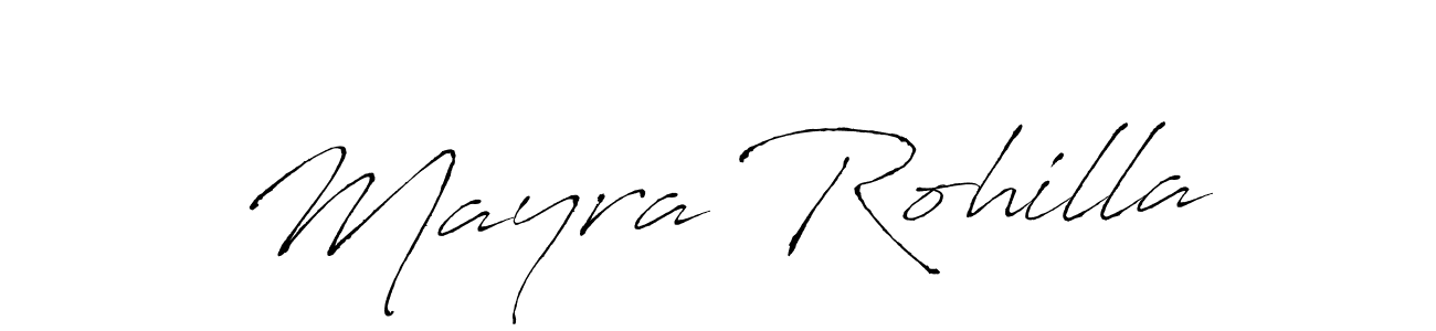 Design your own signature with our free online signature maker. With this signature software, you can create a handwritten (Antro_Vectra) signature for name Mayra Rohilla. Mayra Rohilla signature style 6 images and pictures png