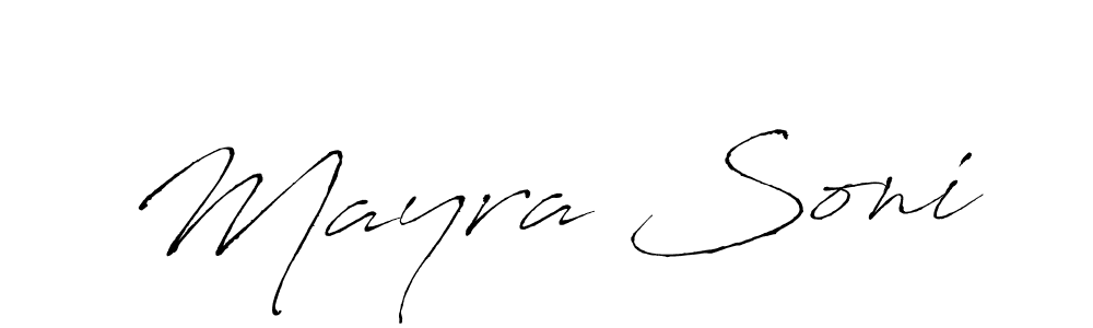 Make a beautiful signature design for name Mayra Soni. With this signature (Antro_Vectra) style, you can create a handwritten signature for free. Mayra Soni signature style 6 images and pictures png