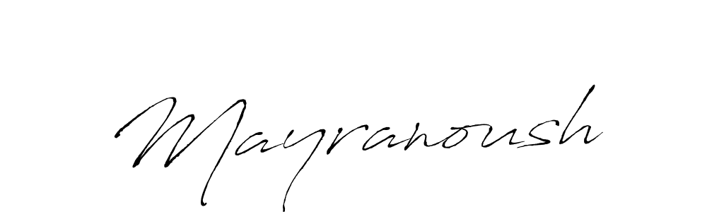 Antro_Vectra is a professional signature style that is perfect for those who want to add a touch of class to their signature. It is also a great choice for those who want to make their signature more unique. Get Mayranoush name to fancy signature for free. Mayranoush signature style 6 images and pictures png