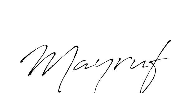 Mayruf stylish signature style. Best Handwritten Sign (Antro_Vectra) for my name. Handwritten Signature Collection Ideas for my name Mayruf. Mayruf signature style 6 images and pictures png