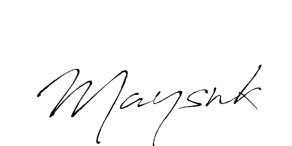 Make a beautiful signature design for name Maysnk. With this signature (Antro_Vectra) style, you can create a handwritten signature for free. Maysnk signature style 6 images and pictures png