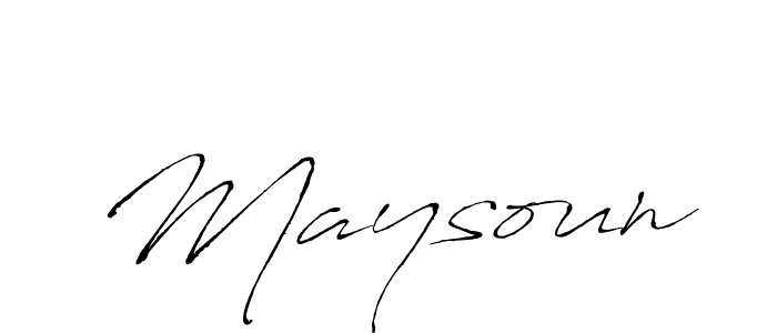 Maysoun stylish signature style. Best Handwritten Sign (Antro_Vectra) for my name. Handwritten Signature Collection Ideas for my name Maysoun. Maysoun signature style 6 images and pictures png