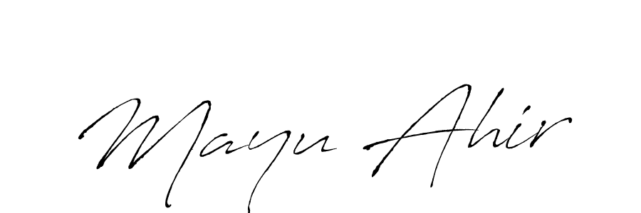 Mayu Ahir stylish signature style. Best Handwritten Sign (Antro_Vectra) for my name. Handwritten Signature Collection Ideas for my name Mayu Ahir. Mayu Ahir signature style 6 images and pictures png