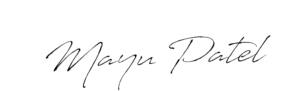 Design your own signature with our free online signature maker. With this signature software, you can create a handwritten (Antro_Vectra) signature for name Mayu Patel. Mayu Patel signature style 6 images and pictures png