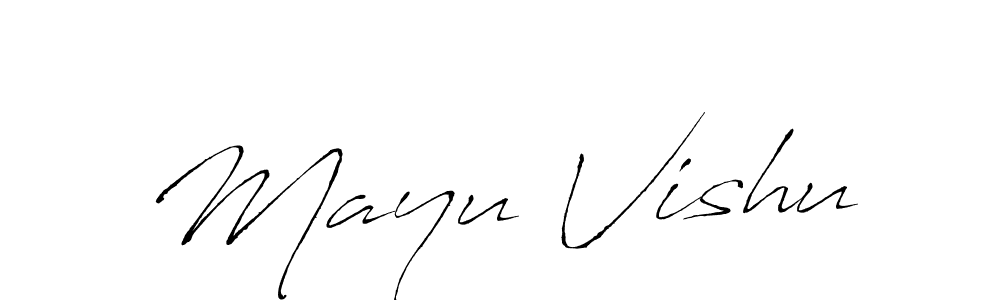 Antro_Vectra is a professional signature style that is perfect for those who want to add a touch of class to their signature. It is also a great choice for those who want to make their signature more unique. Get Mayu Vishu name to fancy signature for free. Mayu Vishu signature style 6 images and pictures png