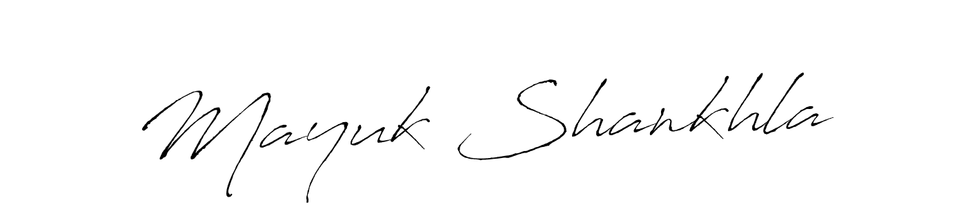 Create a beautiful signature design for name Mayuk Shankhla. With this signature (Antro_Vectra) fonts, you can make a handwritten signature for free. Mayuk Shankhla signature style 6 images and pictures png