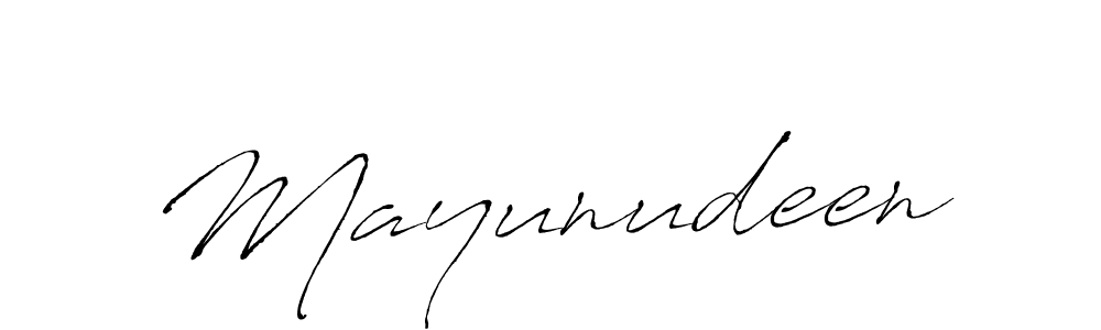Create a beautiful signature design for name Mayunudeen. With this signature (Antro_Vectra) fonts, you can make a handwritten signature for free. Mayunudeen signature style 6 images and pictures png
