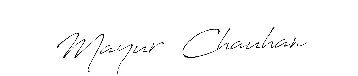 You can use this online signature creator to create a handwritten signature for the name Mayur  Chauhan. This is the best online autograph maker. Mayur  Chauhan signature style 6 images and pictures png