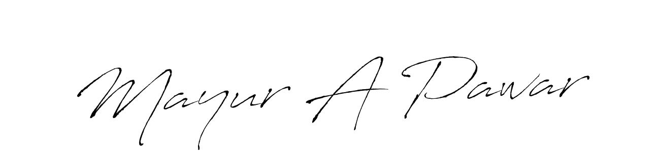 Create a beautiful signature design for name Mayur A Pawar. With this signature (Antro_Vectra) fonts, you can make a handwritten signature for free. Mayur A Pawar signature style 6 images and pictures png