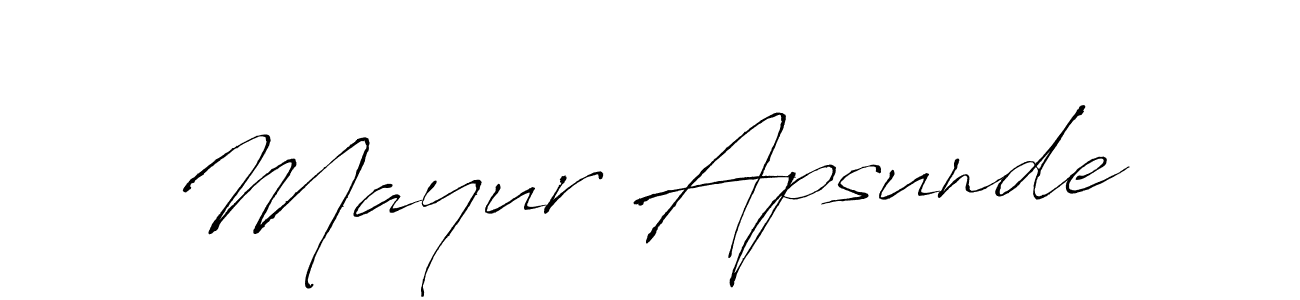 Mayur Apsunde stylish signature style. Best Handwritten Sign (Antro_Vectra) for my name. Handwritten Signature Collection Ideas for my name Mayur Apsunde. Mayur Apsunde signature style 6 images and pictures png