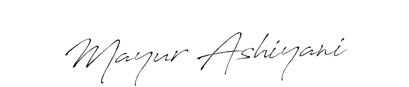 Mayur Ashiyani stylish signature style. Best Handwritten Sign (Antro_Vectra) for my name. Handwritten Signature Collection Ideas for my name Mayur Ashiyani. Mayur Ashiyani signature style 6 images and pictures png