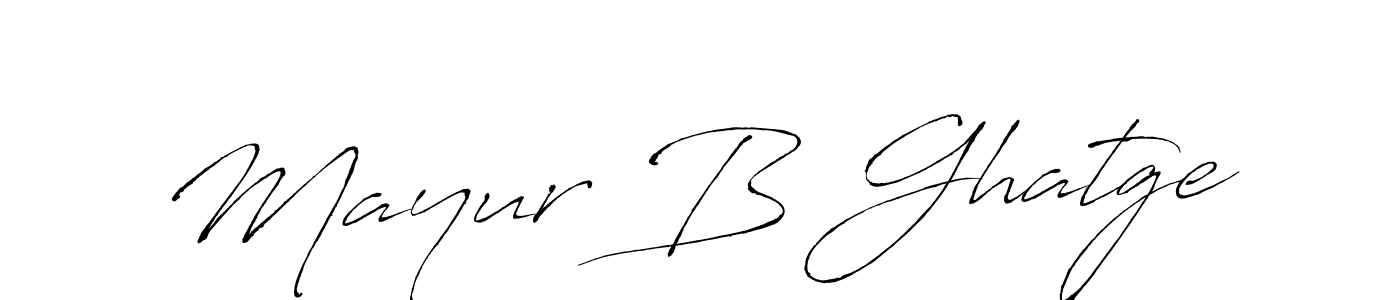 if you are searching for the best signature style for your name Mayur B Ghatge. so please give up your signature search. here we have designed multiple signature styles  using Antro_Vectra. Mayur B Ghatge signature style 6 images and pictures png