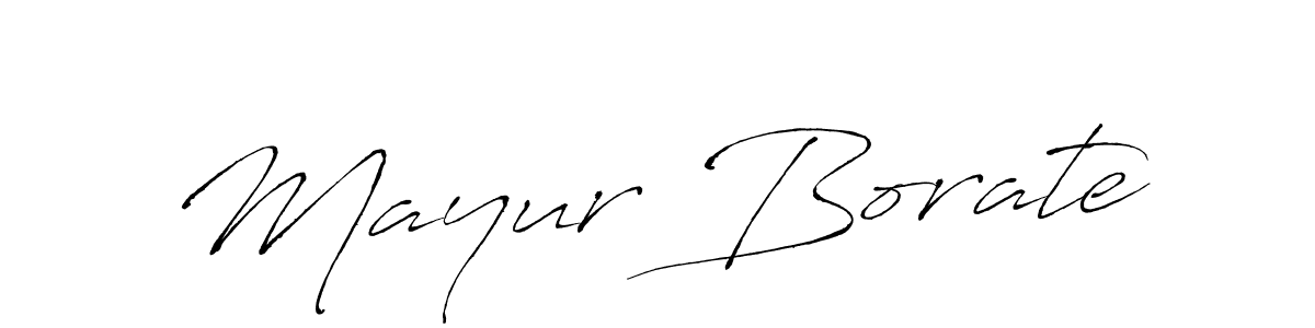 Mayur Borate stylish signature style. Best Handwritten Sign (Antro_Vectra) for my name. Handwritten Signature Collection Ideas for my name Mayur Borate. Mayur Borate signature style 6 images and pictures png