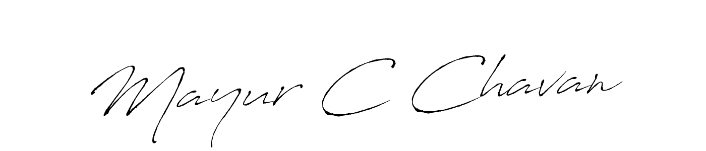 Use a signature maker to create a handwritten signature online. With this signature software, you can design (Antro_Vectra) your own signature for name Mayur C Chavan. Mayur C Chavan signature style 6 images and pictures png
