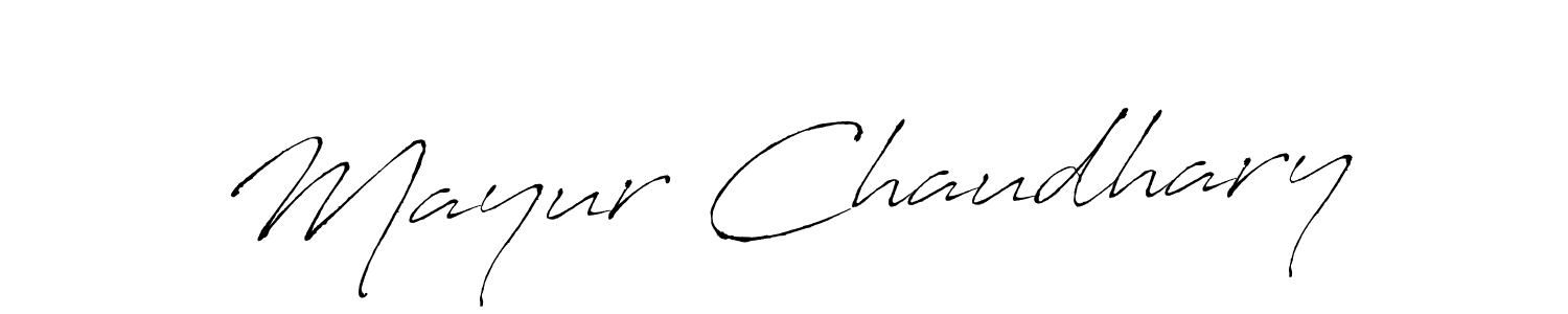 Make a beautiful signature design for name Mayur Chaudhary. With this signature (Antro_Vectra) style, you can create a handwritten signature for free. Mayur Chaudhary signature style 6 images and pictures png