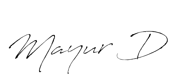 How to make Mayur D name signature. Use Antro_Vectra style for creating short signs online. This is the latest handwritten sign. Mayur D signature style 6 images and pictures png