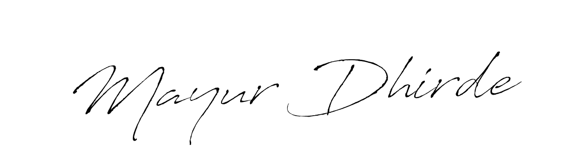 Mayur Dhirde stylish signature style. Best Handwritten Sign (Antro_Vectra) for my name. Handwritten Signature Collection Ideas for my name Mayur Dhirde. Mayur Dhirde signature style 6 images and pictures png