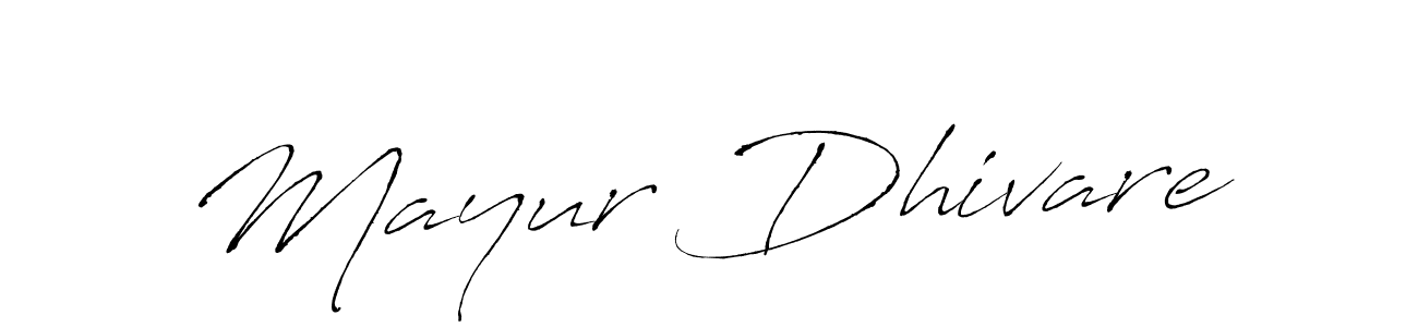 How to make Mayur Dhivare name signature. Use Antro_Vectra style for creating short signs online. This is the latest handwritten sign. Mayur Dhivare signature style 6 images and pictures png