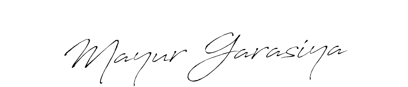 Make a beautiful signature design for name Mayur Garasiya. With this signature (Antro_Vectra) style, you can create a handwritten signature for free. Mayur Garasiya signature style 6 images and pictures png