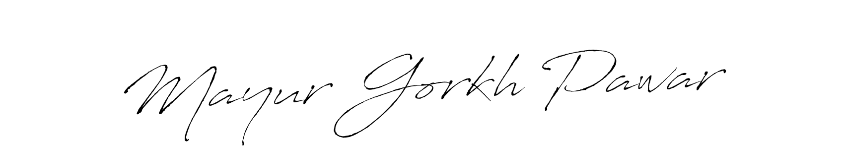 Design your own signature with our free online signature maker. With this signature software, you can create a handwritten (Antro_Vectra) signature for name Mayur Gorkh Pawar. Mayur Gorkh Pawar signature style 6 images and pictures png