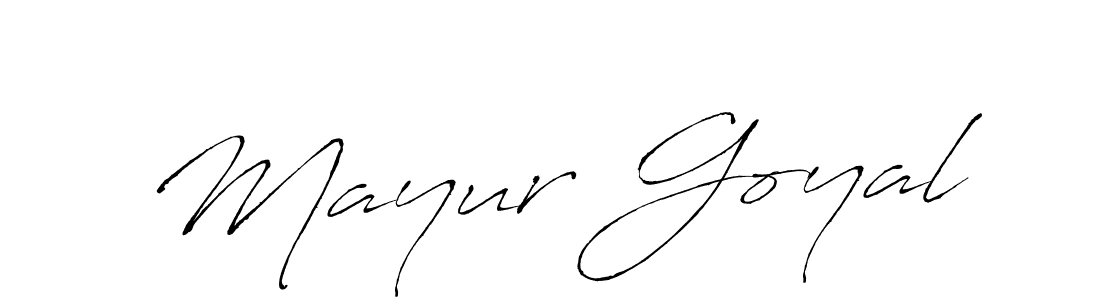 How to make Mayur Goyal name signature. Use Antro_Vectra style for creating short signs online. This is the latest handwritten sign. Mayur Goyal signature style 6 images and pictures png