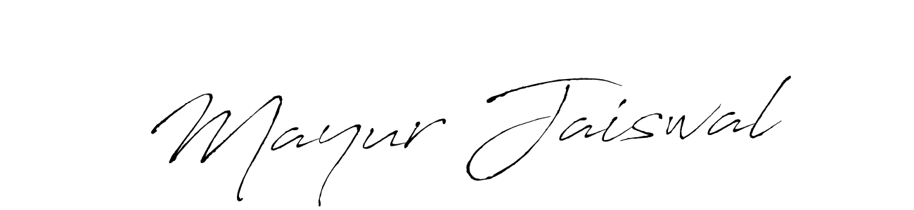 Design your own signature with our free online signature maker. With this signature software, you can create a handwritten (Antro_Vectra) signature for name Mayur Jaiswal. Mayur Jaiswal signature style 6 images and pictures png