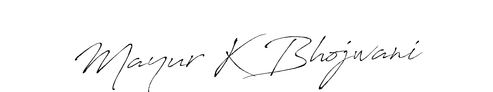 Mayur K Bhojwani stylish signature style. Best Handwritten Sign (Antro_Vectra) for my name. Handwritten Signature Collection Ideas for my name Mayur K Bhojwani. Mayur K Bhojwani signature style 6 images and pictures png