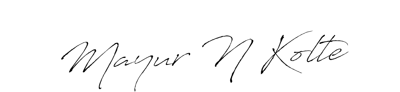 Similarly Antro_Vectra is the best handwritten signature design. Signature creator online .You can use it as an online autograph creator for name Mayur N Kolte. Mayur N Kolte signature style 6 images and pictures png