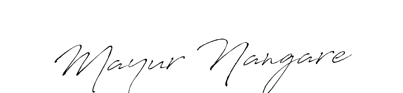 Mayur Nangare stylish signature style. Best Handwritten Sign (Antro_Vectra) for my name. Handwritten Signature Collection Ideas for my name Mayur Nangare. Mayur Nangare signature style 6 images and pictures png