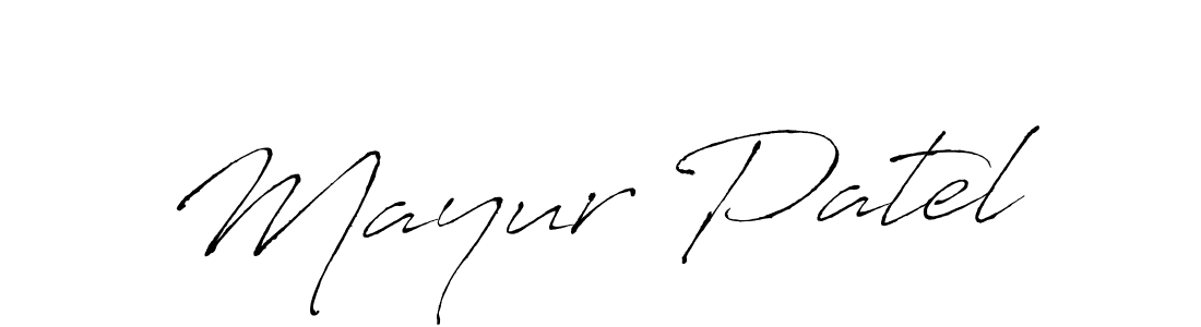 It looks lik you need a new signature style for name Mayur Patel. Design unique handwritten (Antro_Vectra) signature with our free signature maker in just a few clicks. Mayur Patel signature style 6 images and pictures png