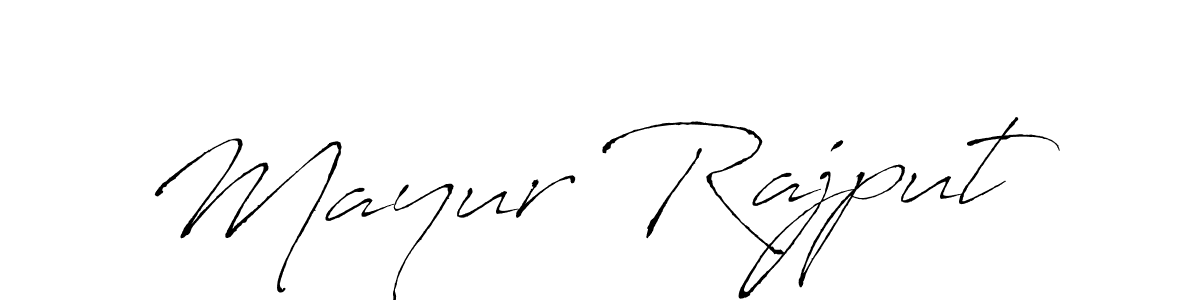 How to make Mayur Rajput name signature. Use Antro_Vectra style for creating short signs online. This is the latest handwritten sign. Mayur Rajput signature style 6 images and pictures png