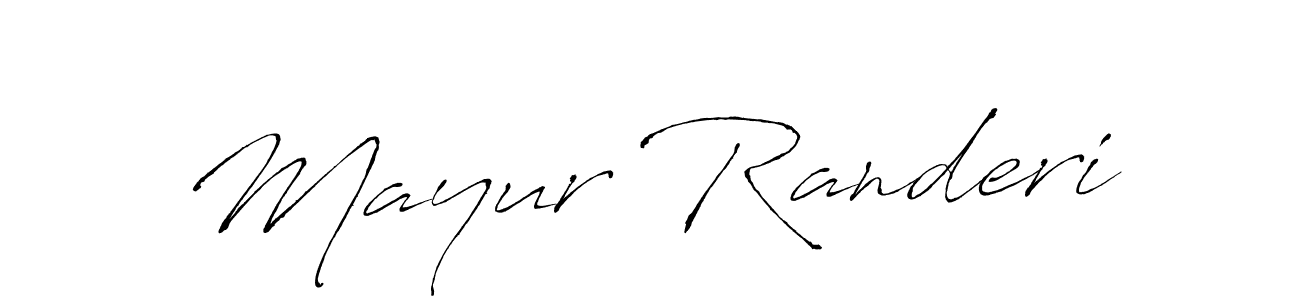 Design your own signature with our free online signature maker. With this signature software, you can create a handwritten (Antro_Vectra) signature for name Mayur Randeri. Mayur Randeri signature style 6 images and pictures png