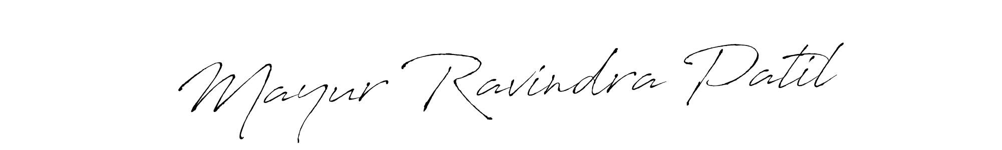 How to make Mayur Ravindra Patil name signature. Use Antro_Vectra style for creating short signs online. This is the latest handwritten sign. Mayur Ravindra Patil signature style 6 images and pictures png